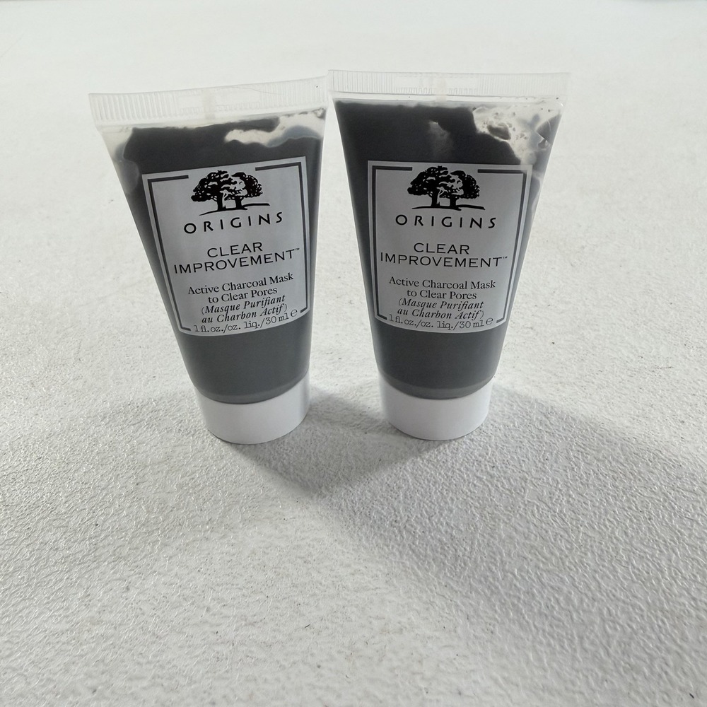 2X Origins Clear Improvement Active Charcoal Mask To Clear Pores 1 oz 30 ml Each